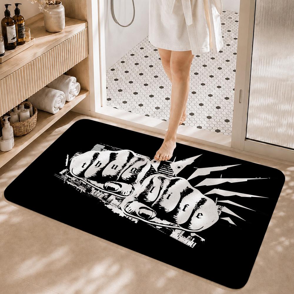 Streetwear Brand Rugs - Alfombra decorativa antideslizante y absorbente de